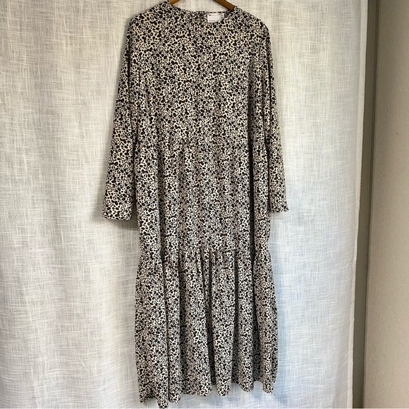 ASOS Curve Dresses & Skirts - Asos Curve Leopard Print Smock Tiered Maxi Dress